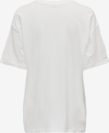 T-shirt oversize 'LIV' ONLY en blanc