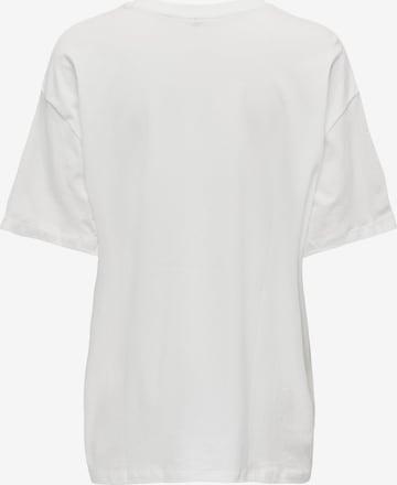 ONLY Υπερμέγεθες μπλουζάκι 'LIV' σε λευκό
