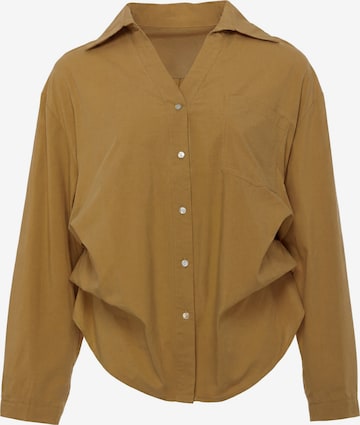faina - Blusa em amarelo: frente