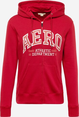 AÉROPOSTALE Sweatvest 'ATHLETIC' in Rood: voorkant