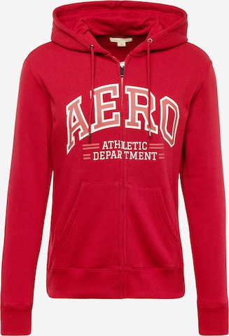 AÉROPOSTALE Sweatjacke 'ATHLETIC' in Rot: predná strana