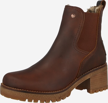 PANAMA JACK Chelsea boots 'Pia' i brun: framsida