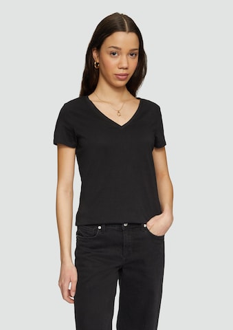 T-shirt QS en noir : devant