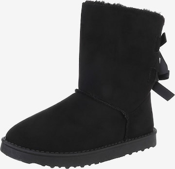 Ital-Design Snowboots in Schwarz: Vorderseite