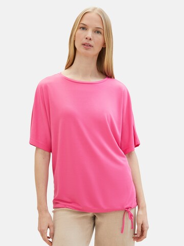 T-shirt TOM TAILOR en rose : devant