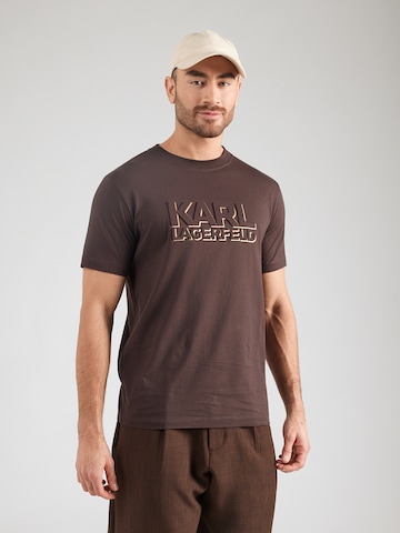 Karl Lagerfeld Koszulka w kolorze brązowy: przód