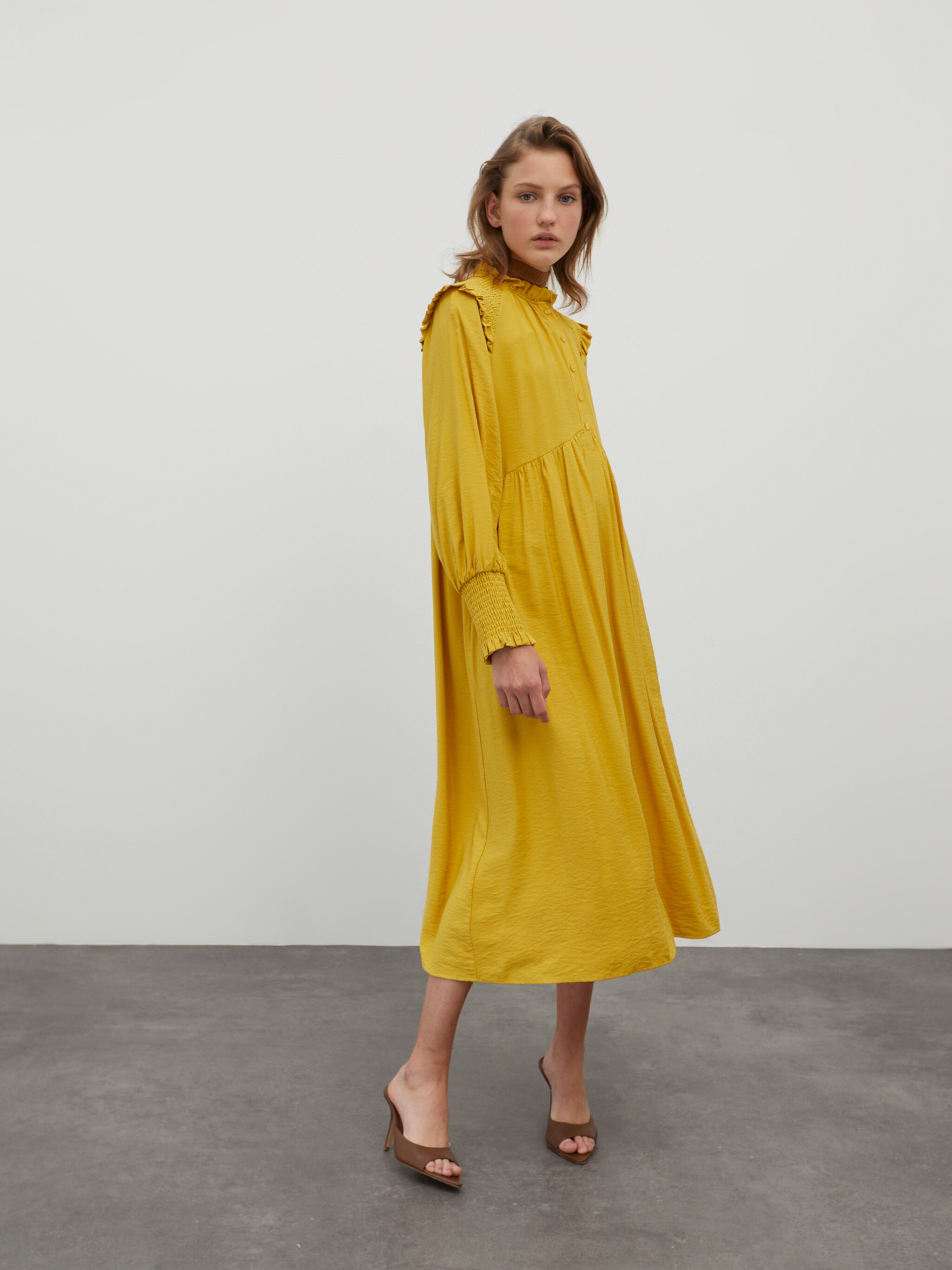 EDITED Producten Blousejurk 'Mascha' Geel