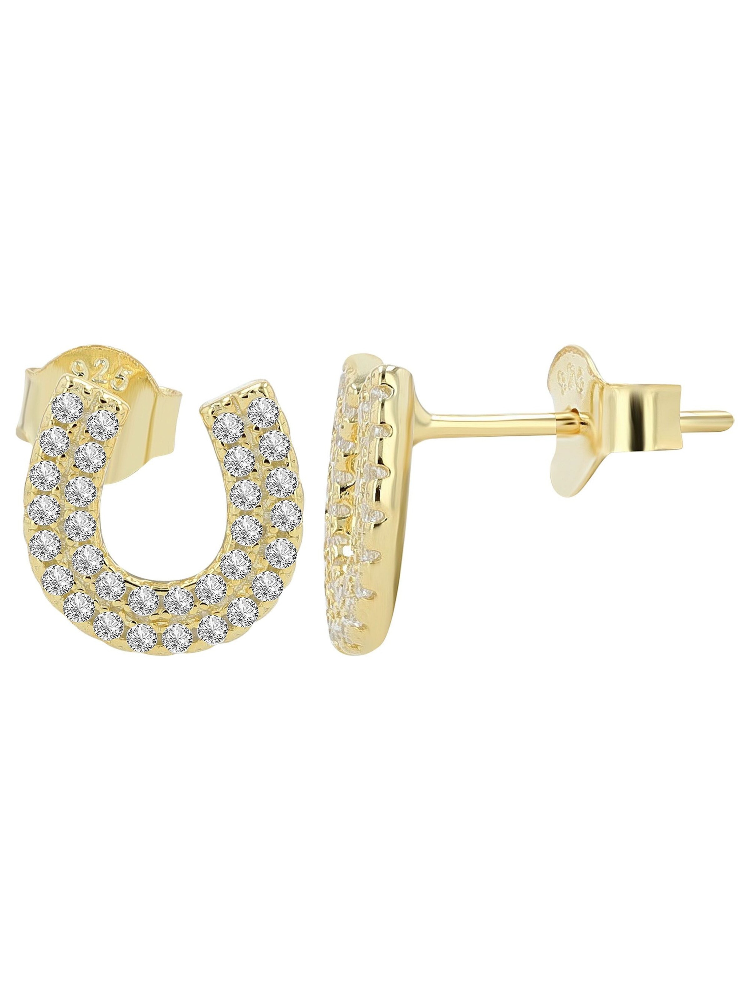 Akzent Ohrringe 'Rani, 925 Sterlingsilber, langlebig'‌‌‌‌‌ in Gold