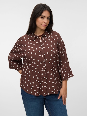 Vero Moda Curve Blouse in Bruin: voorkant