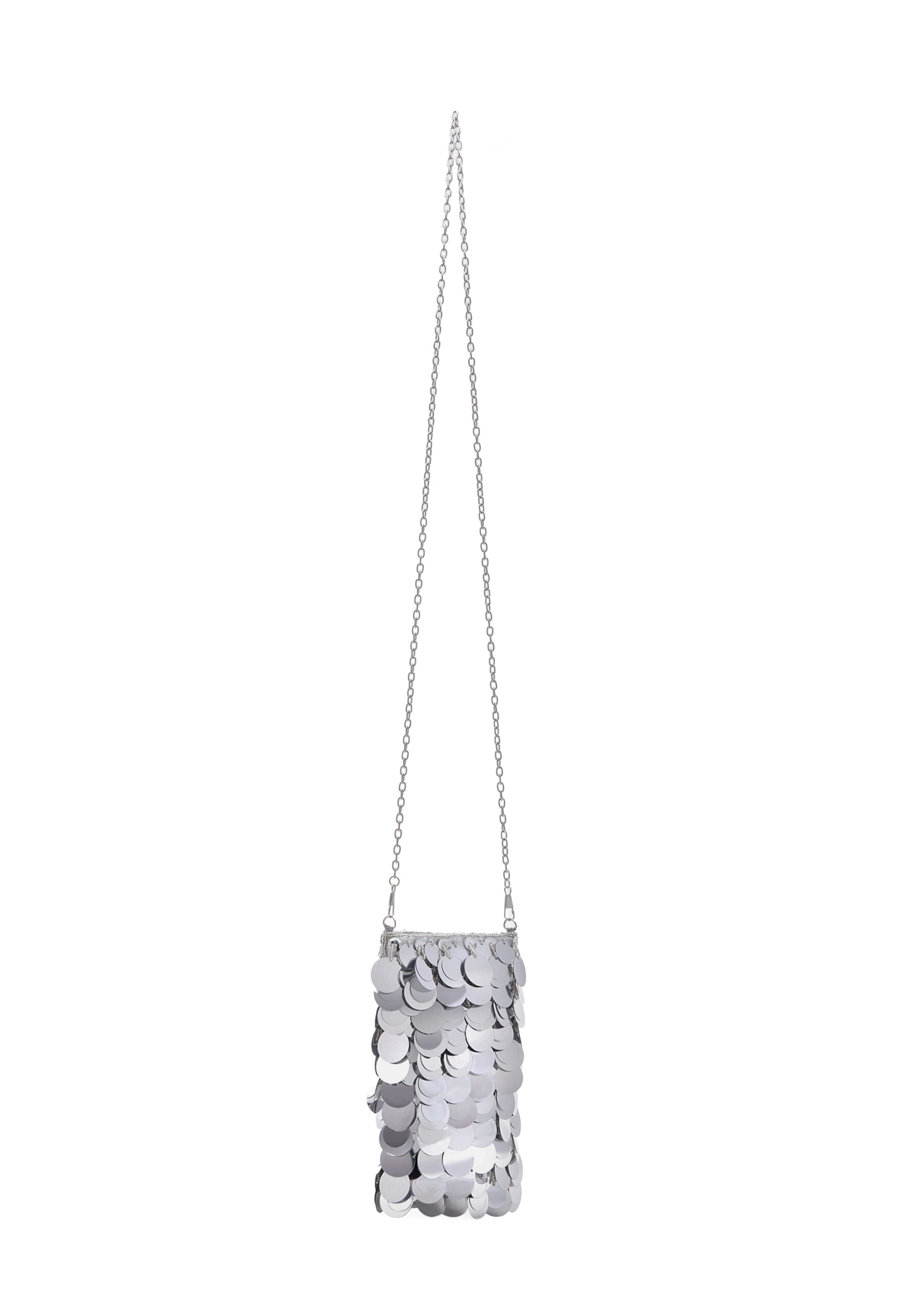 Sac à bandoulière faina en argent : devant