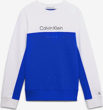 Sweat Calvin Klein Jeans en bleu : devant