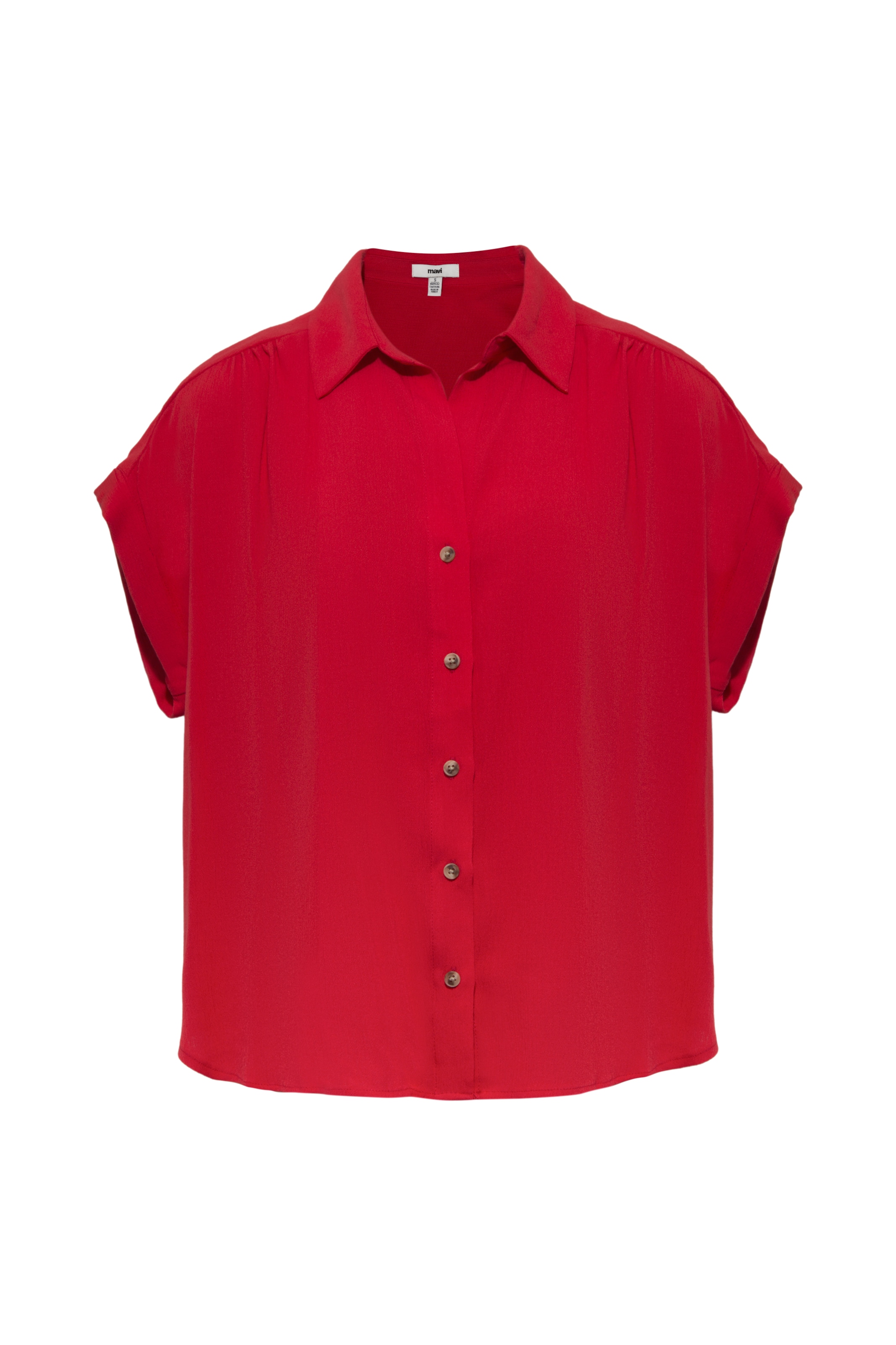 Mavi Blouse in Red: front