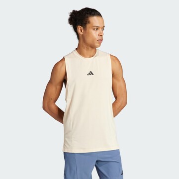 Maglia funzionale 'D4T Workout' di ADIDAS PERFORMANCE in beige: frontale