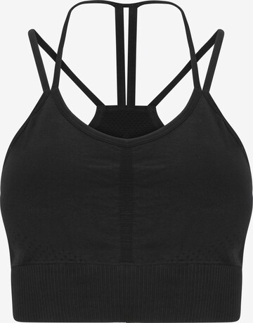 Athlecia Bustier Sport-BH 'Flowee' in Schwarz: predná strana