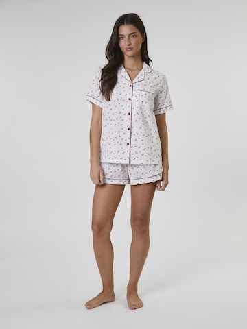 Loungeable Short Pajama Set in White