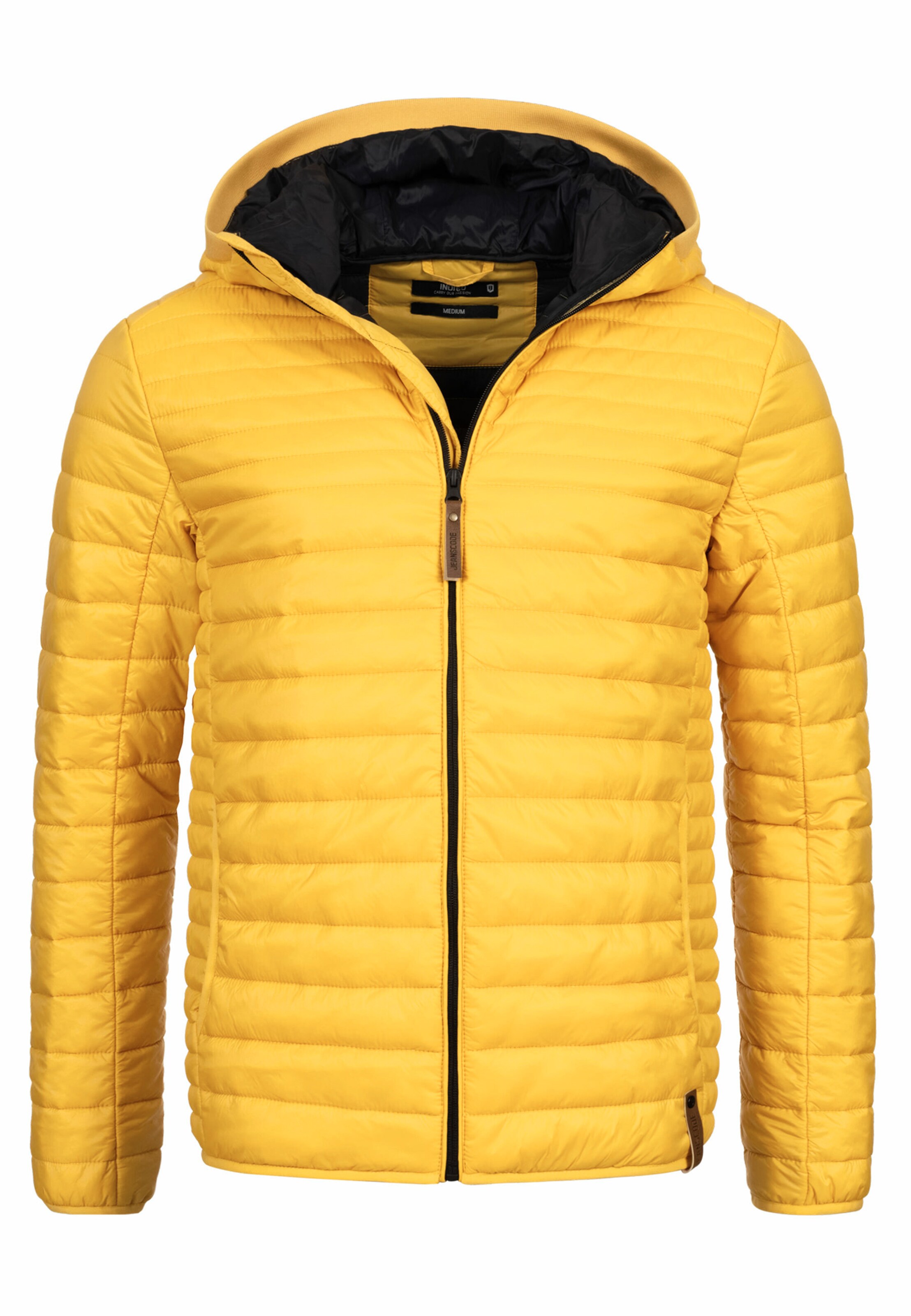 INDICODE JEANS Between-Season Jacket 'Bowers' in Yellow: front