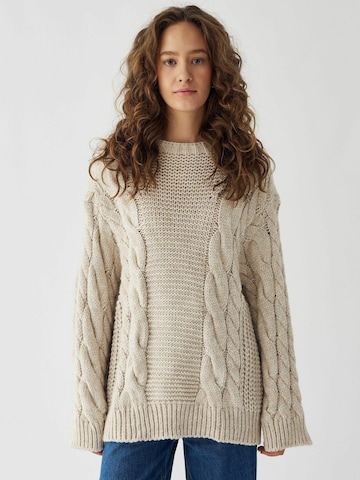 Pull-over ' Lisbeth ' Noella en beige : devant