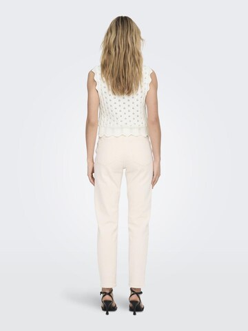 ONLY - Top de malha 'Luna' em branco