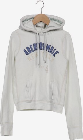 Abercrombie & Fitch Sweatshirt & Zip-Up Hoodie in S in White: front