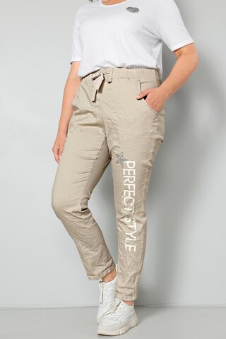 MIAMODA Skinny Leggings in Beige: front