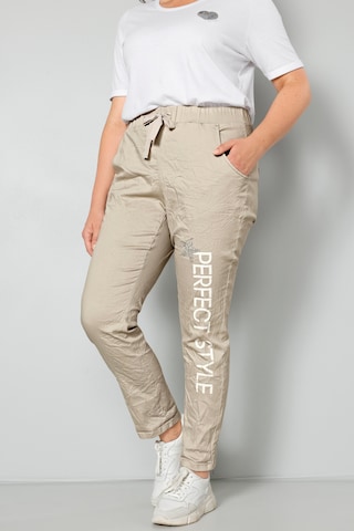 MIAMODA Skinny Joggpants in Beige: predná strana