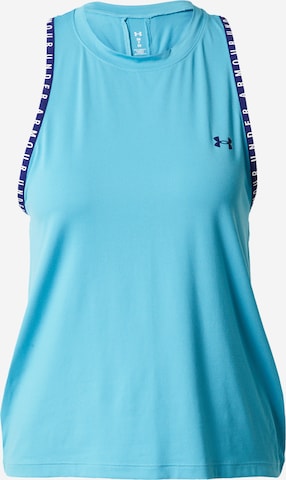 UNDER ARMOUR Sports Top 'Knockout Novelty' in Blue: front