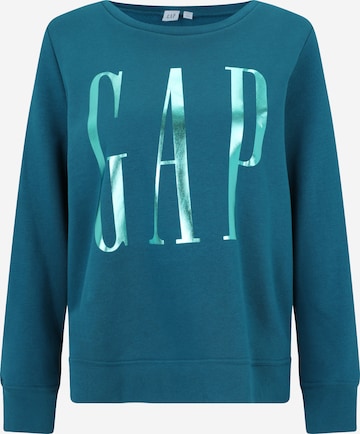 Sweat-shirt Gap Petite en vert : devant