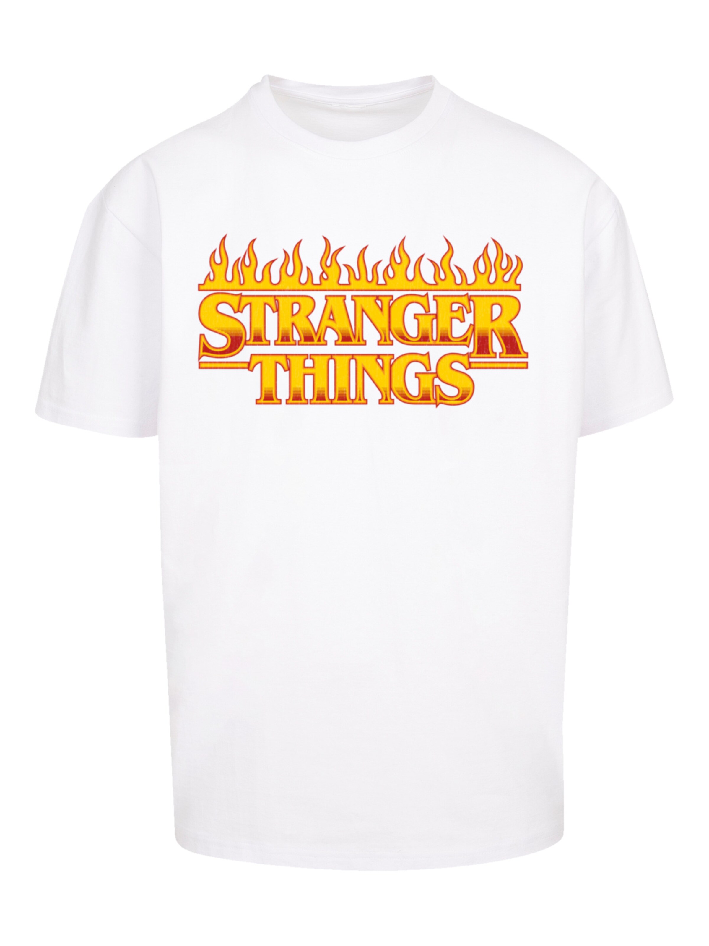T-Shirt 'Stranger Things  Netflix TV Series' F4NT4STIC en blanc : devant