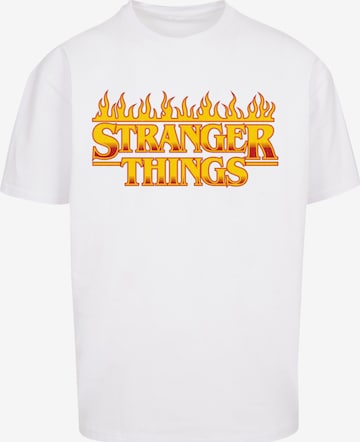 T-Shirt 'Stranger Things  Netflix TV Series' F4NT4STIC en blanc : devant