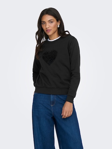 JDY Sweatshirt 'JDYParis' in Black: front