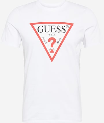 GUESS قميص بلون أبيض: الأمام