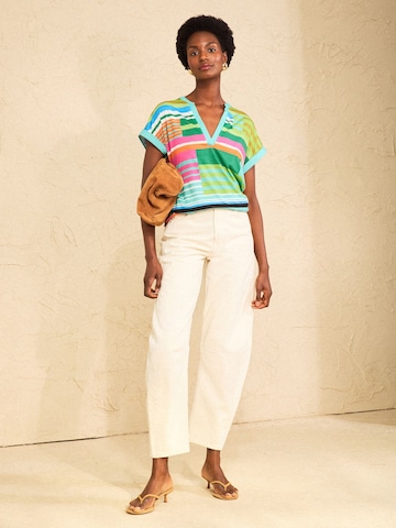 T-shirt love & roses en vert