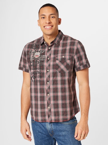 CAMP DAVID Regular fit Button Up Shirt in Brown: front