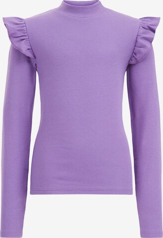 T-Shirt WE Fashion en violet : devant