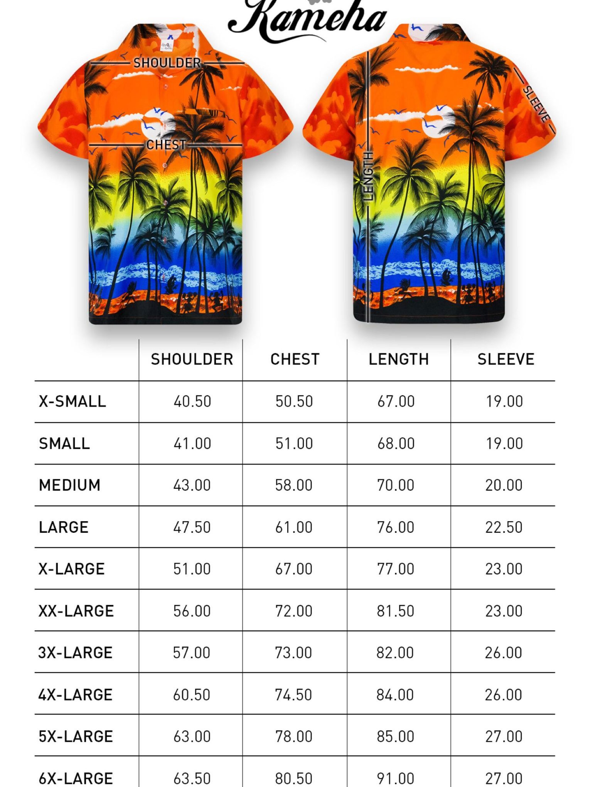 King Kameha Shirt 'Beach' in Orange