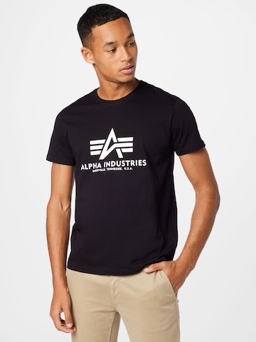 ALPHA INDUSTRIES T-shirt i svart: framsida