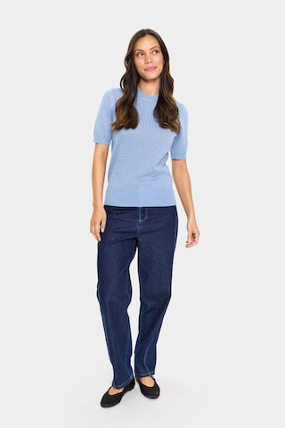 SAINT TROPEZ Sweater 'Mila' in Blue