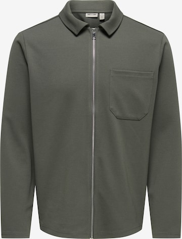 Only & Sons Sweat jacket 'ONSNEWKODYL' in Grey: front