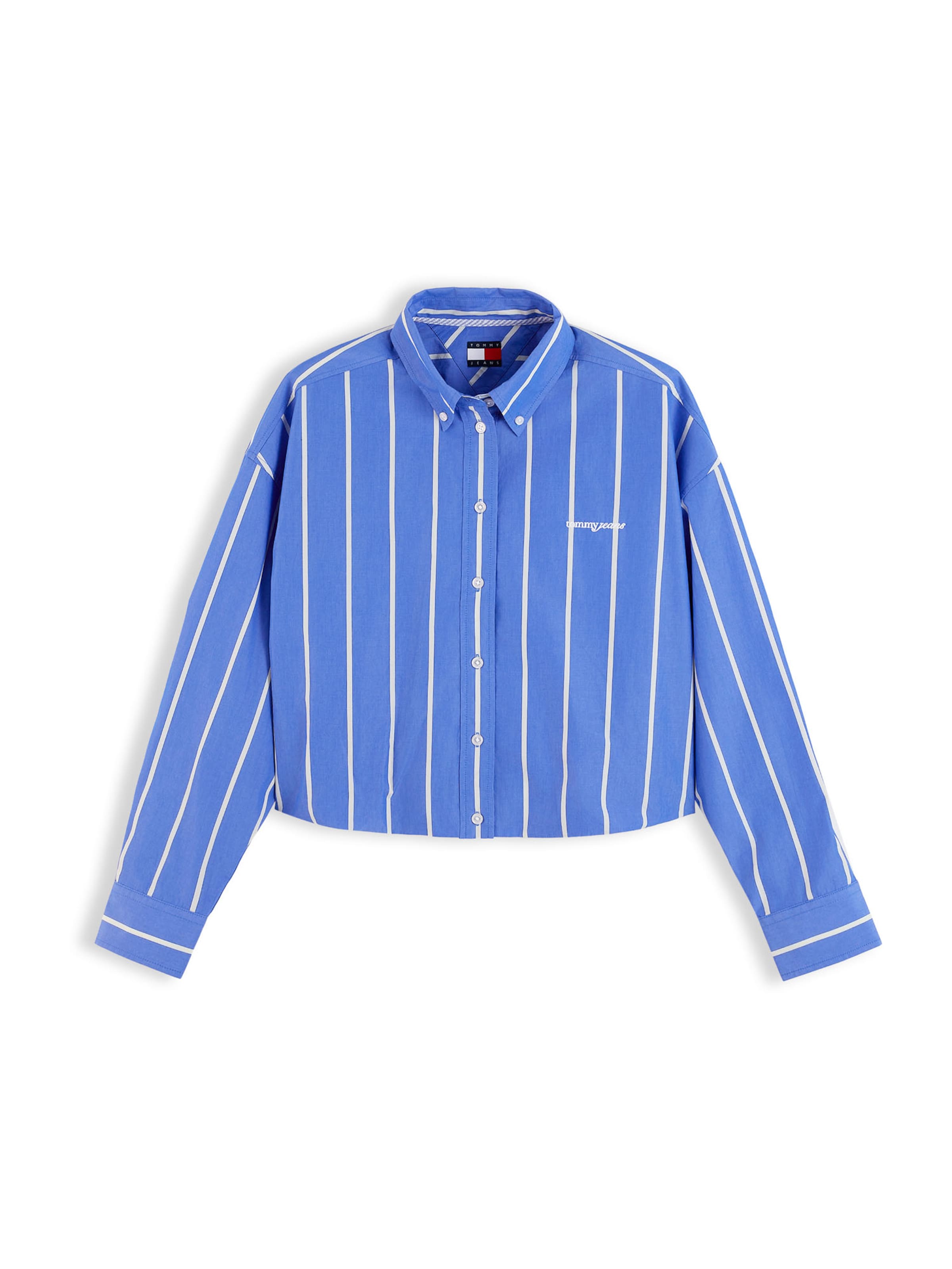 Tommy Jeans Bluse i blå: forside