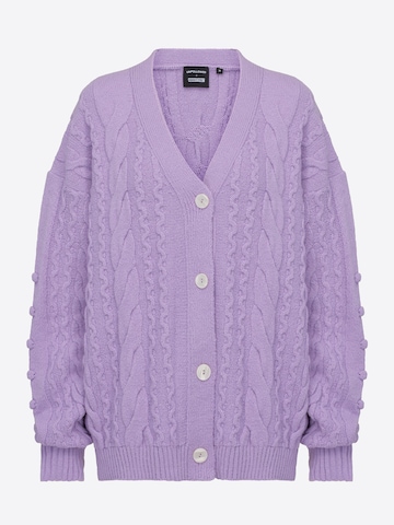 UNFOLLOWED x ABOUT YOU Knit Cardigan 'SOFT' in Purple: front