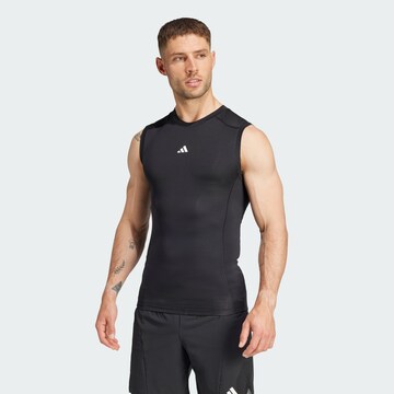 ADIDAS PERFORMANCE Λειτουργικό μπλουζάκι σε μαύρο: μπροστά