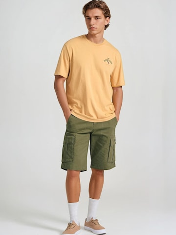 Regular Pantalon cargo Funky Buddha en vert