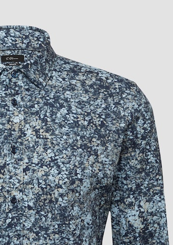 Coupe slim Chemise s.Oliver BLACK LABEL en bleu