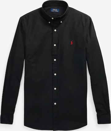 juoda Polo Ralph Lauren Priglundantis modelis Marškiniai: priekis