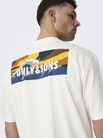 Only & Sons T-shirt 'KEITH' i vit