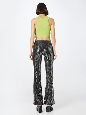 NEON & NYLON Flared Trousers 'RICCA' in Black