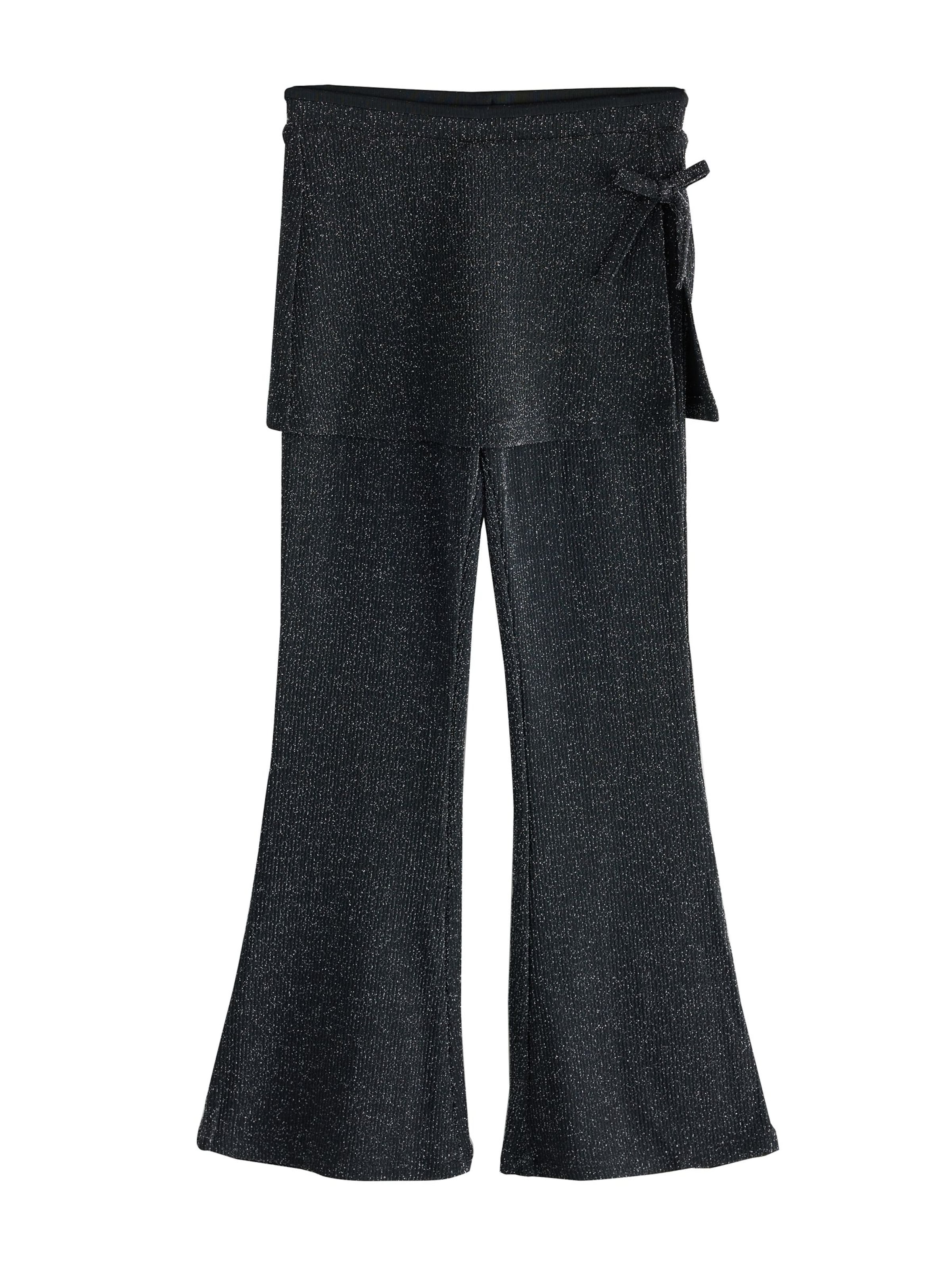 Next - Acampanado Pantalón en negro: frente
