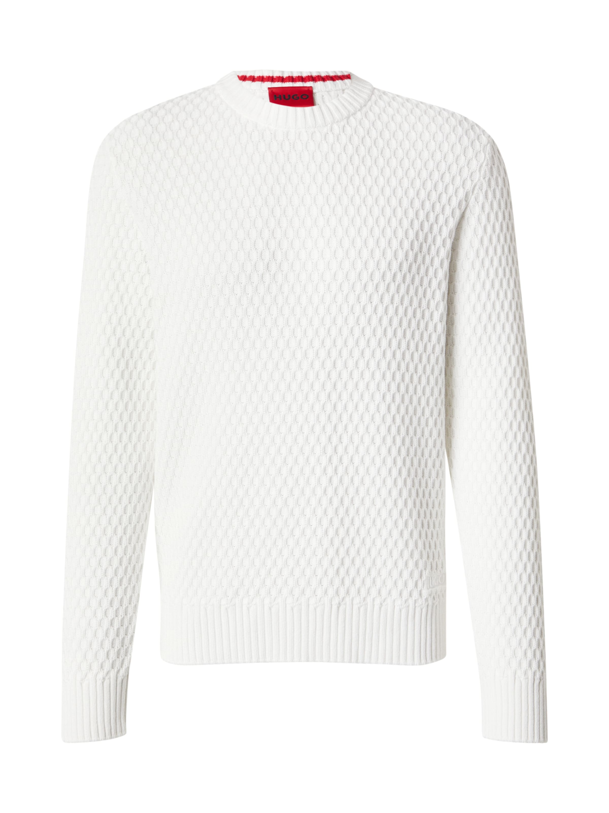 HUGO Sveter 'Syer' - Biela: predná strana