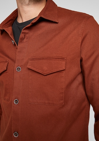 s.Oliver Comfort fit Button Up Shirt in Brown