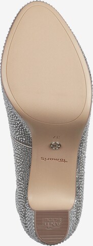 TAMARIS Дамски обувки на ток с отворена пета в сиво